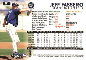 1999 Fleer Tradition - Millennium #393 Jeff Fassero  Back