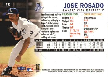 1999 Fleer Tradition - Millennium #432 Jose Rosado  Back