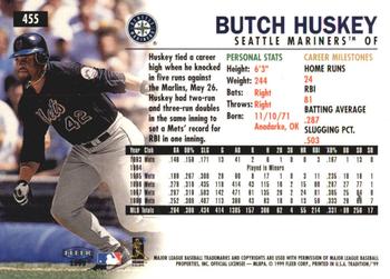 1999 Fleer Tradition - Millennium #455 Butch Huskey  Back