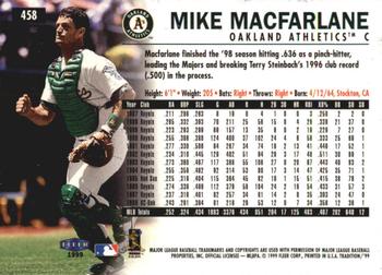 1999 Fleer Tradition - Millennium #458 Mike Macfarlane  Back