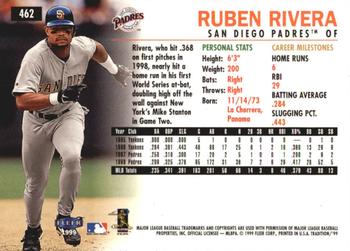 1999 Fleer Tradition - Millennium #462 Ruben Rivera  Back