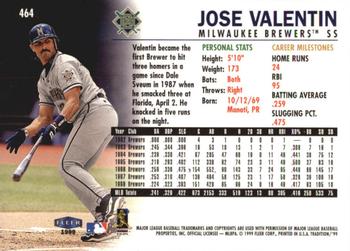 1999 Fleer Tradition - Millennium #464 Jose Valentin  Back