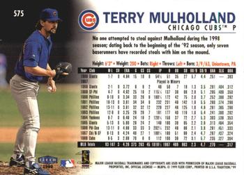 1999 Fleer Tradition - Millennium #575 Terry Mulholland  Back
