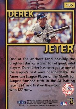 1999 Fleer Tradition - Millennium #585 Derek Jeter Back