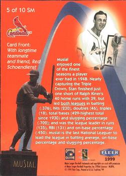 1999 Fleer Tradition - Stan Musial Monumental Moments #5SM Stan Musial / Red Schoendienst Back