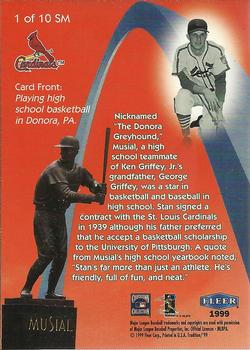1999 Fleer Tradition - Stan Musial Monumental Moments #1SM Stan Musial Back