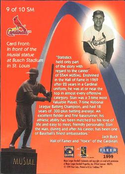 1999 Fleer Tradition - Stan Musial Monumental Moments #9SM Stan Musial Back