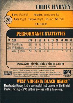 2015 Choice West Virginia Black Bears #20 Chris Harvey Back