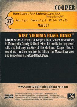 2015 Choice West Virginia Black Bears #37 Cooper Back