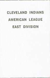 1969 Milton Bradley - Team Cards #NNO Cleveland Indians Front