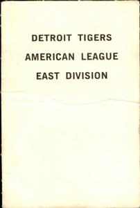 1969 Milton Bradley - Team Cards #NNO Detroit Tigers Front