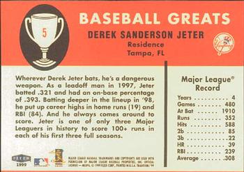 1999 Fleer Tradition - Vintage '61 #5 Derek Jeter  Back