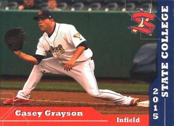 2015 Grandstand State College Spikes #NNO Casey Grayson Front
