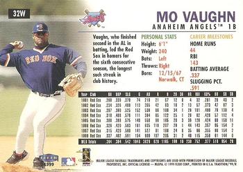 1999 Fleer Tradition - Warning Track Collection #32W Mo Vaughn Back