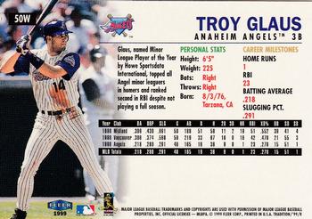 1999 Fleer Tradition - Warning Track Collection #50W Troy Glaus Back