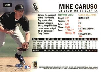 1999 Fleer Tradition - Warning Track Collection #53W Mike Caruso Back