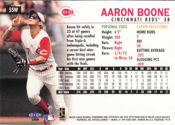 1999 Fleer Tradition - Warning Track Collection #55W Aaron Boone Back