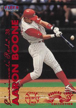 1999 Fleer Tradition - Warning Track Collection #55W Aaron Boone Front