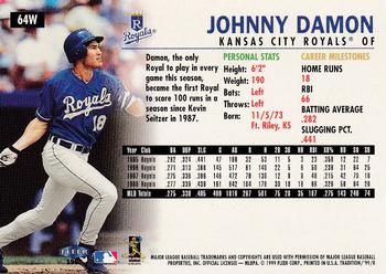 1999 Fleer Tradition - Warning Track Collection #64W Johnny Damon Back