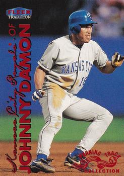 1999 Fleer Tradition - Warning Track Collection #64W Johnny Damon Front