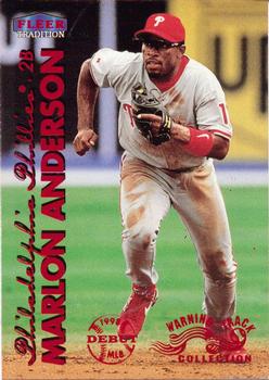 1999 Fleer Tradition - Warning Track Collection #105W Marlon Anderson Front