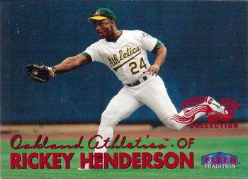 1999 Fleer Tradition - Warning Track Collection #133W Rickey Henderson Front