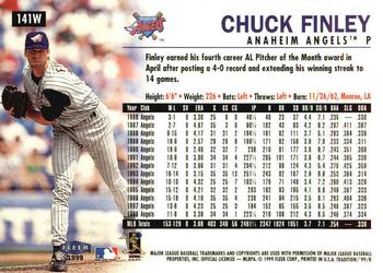 1999 Fleer Tradition - Warning Track Collection #141W Chuck Finley Back