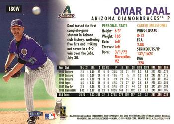 1999 Fleer Tradition - Warning Track Collection #180W Omar Daal Back