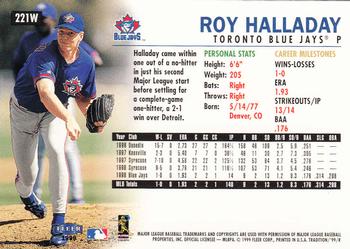1999 Fleer Tradition - Warning Track Collection #221W Roy Halladay Back