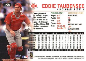 1999 Fleer Tradition - Warning Track Collection #299W Eddie Taubensee Back
