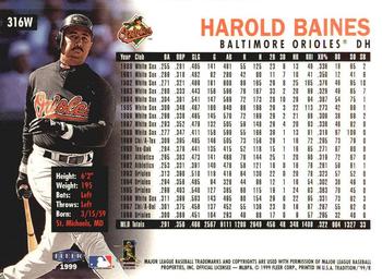 1999 Fleer Tradition - Warning Track Collection #316W Harold Baines Back