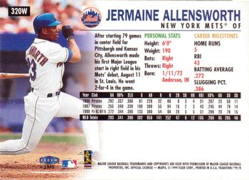 1999 Fleer Tradition - Warning Track Collection #320W Jermaine Allensworth Back