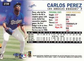 1999 Fleer Tradition - Warning Track Collection #373W Carlos Perez Back