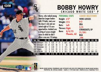 1999 Fleer Tradition - Warning Track Collection #434W Bobby Howry Back