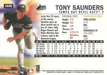 1999 Fleer Tradition - Warning Track Collection #444W Tony Saunders Back