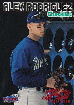1999 Fleer Tradition - Warning Track Collection #593W Alex Rodriguez Front