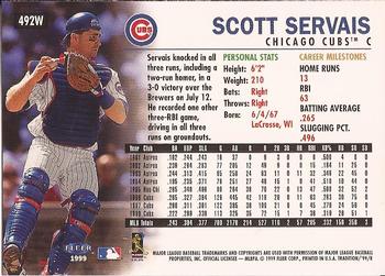 1999 Fleer Tradition - Warning Track Collection #492W Scott Servais Back