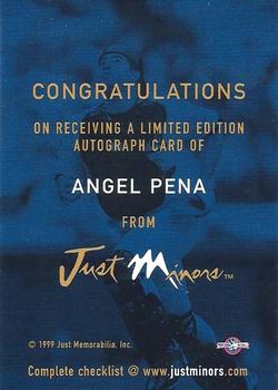 1999 Just - Autographs #NNO Angel Pena Back