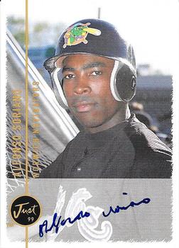 1999 Just - Autographs #NNO Alfonso Soriano Front