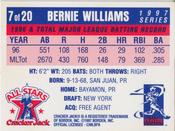 1997 Cracker Jack All-Stars #7 Bernie Williams Back