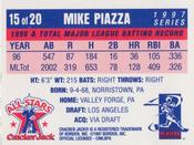 1997 Cracker Jack All-Stars #15 Mike Piazza Back