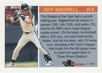 1992 MJB Holographics Holoprisms Jeff Bagwell #R/4 Jeff Bagwell Back