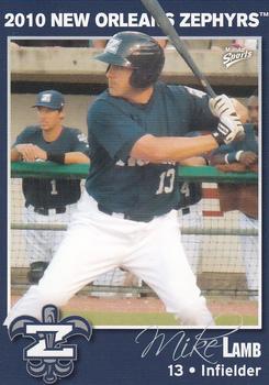 2010 MultiAd New Orleans Zephyrs #9 Mike Lamb Front