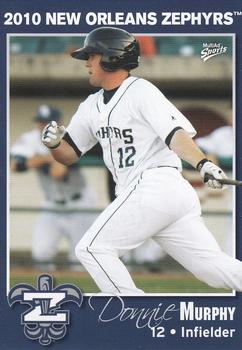 2010 MultiAd New Orleans Zephyrs #16 Donnie Murphy Front