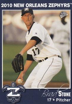 2010 MultiAd New Orleans Zephyrs #23 Brad Stone Front