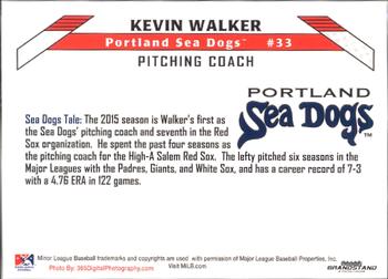 2015 Grandstand Portland Sea Dogs #NNO Kevin Walker Back
