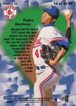 1998 Fleer Tradition - Diamond Standouts #14 DS Pedro Martinez Back