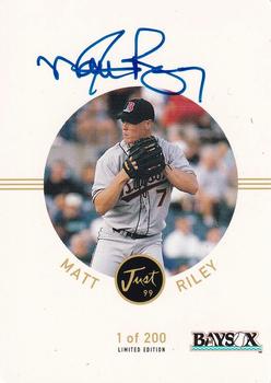 1999 Just - Autographs Die Cuts #NNO Matt Riley Front