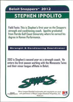 2012 Grandstand Beloit Snappers #NNO Stephen Ippolito Back