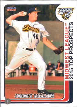 2015 Choice Midwest League Top Prospects #05 Jeremy Rhoades Front